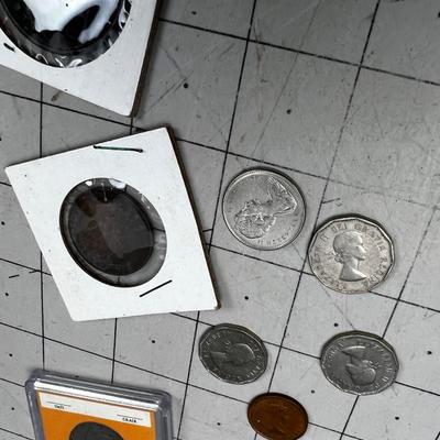 COLLECTION of Foreign Coins; Mexican and Canadian 