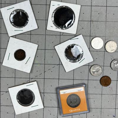 COLLECTION of Foreign Coins; Mexican and Canadian 