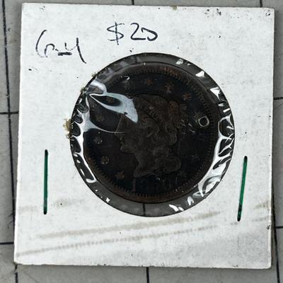 1850 Large US Penny 