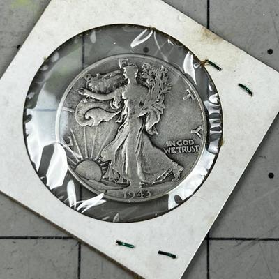 (1) Walking Liberty 90% Half Dollar 1943