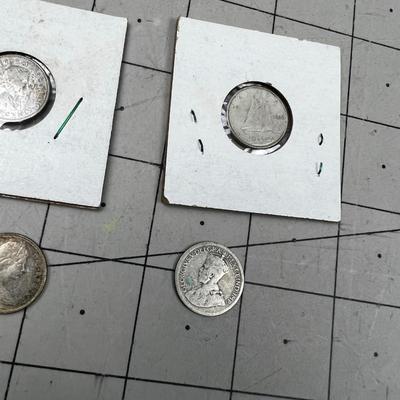(4)  Silver Dimes Canada 90% Silver 