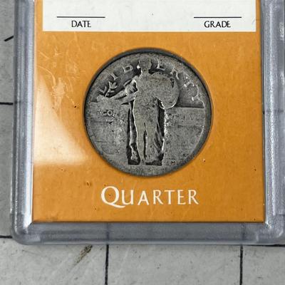 Single Standing Liberty 90% Silver US Quarter 