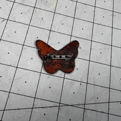 Enamel Lime Butterfly 
