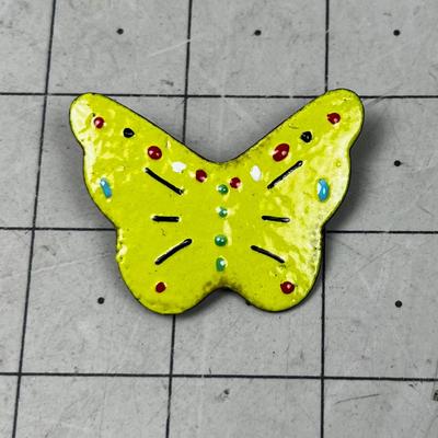 Enamel Lime Butterfly 