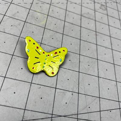 Enamel Lime Butterfly 
