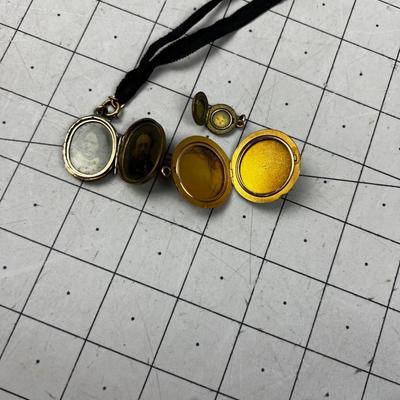 3 Antique Lockets 