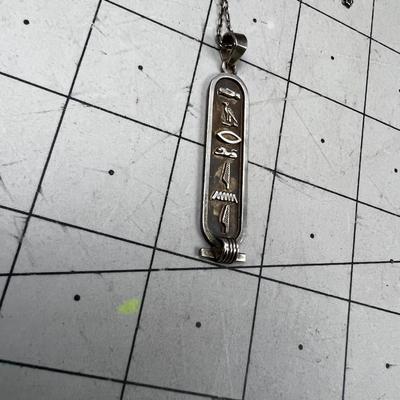 Hieroglyphic COOL Necklace Silver Egyptian 