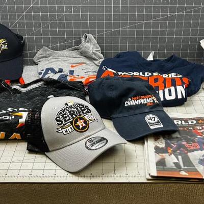 Huston Astro Sports Memorabilia: T-Shirt, Ball Cap, Mugs, Newspapers etc. 