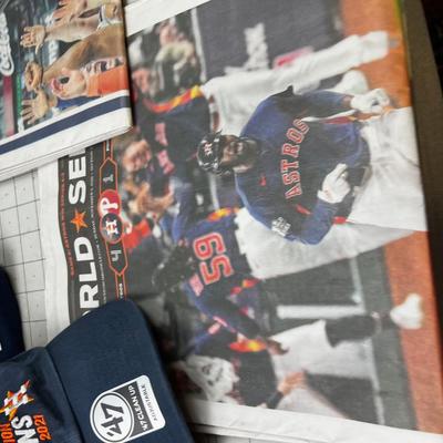 Huston Astro Sports Memorabilia: T-Shirt, Ball Cap, Mugs, Newspapers etc. 