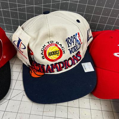 Huston Rockets NBA Ball Caps Collection of 4 