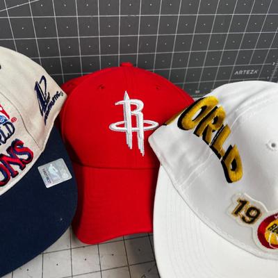 Huston Rockets NBA Ball Caps Collection of 4 