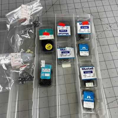 Box of New Fly Hooks and Jig Hooks 