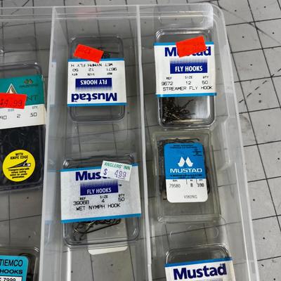 Box of New Fly Hooks and Jig Hooks 