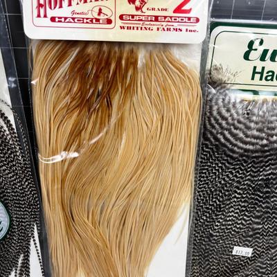 3 Hackle Capes: Grizzly (2) and 1 White 