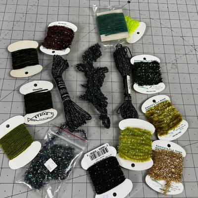 Green 15 Spools of Channel Fly Tie Thread 