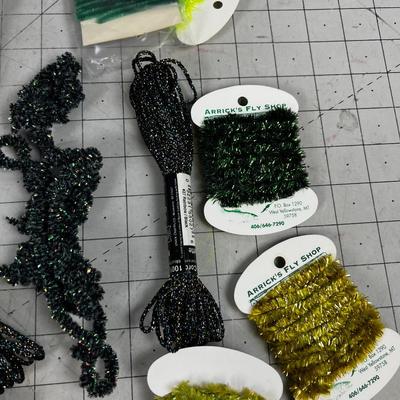 Green 15 Spools of Channel Fly Tie Thread 