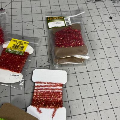 Red Orange 15 Spools of Channel Fly Tie Thread 