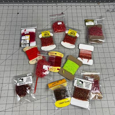 Red Orange 15 Spools of Channel Fly Tie Thread 