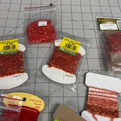Red Orange 15 Spools of Channel Fly Tie Thread 
