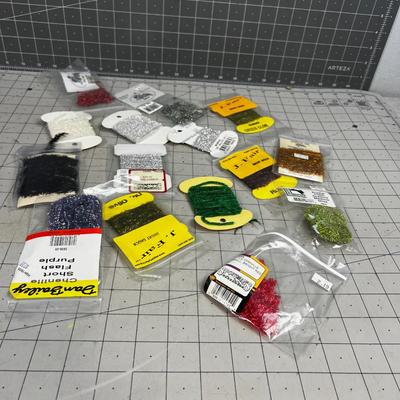 Metallic Silver 15 Spools of Channel Fly Tie Thread 
