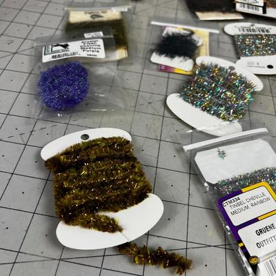 Gold, Purple, Metallic 15 Spools of Channel Fly Tie Thread 