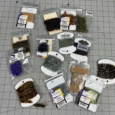 Gold, Purple, Metallic 15 Spools of Channel Fly Tie Thread 