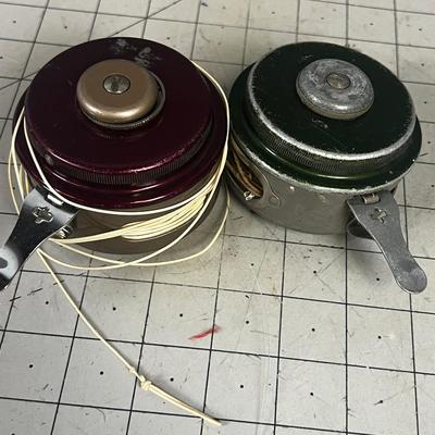 2 Vintage Automatic Fly Reels 
