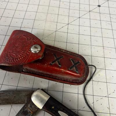 Case Folding Knife with Sheath