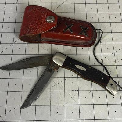 Case Folding Knife with Sheath
