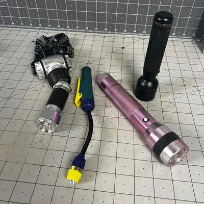 Mixed Lot of Flashlights and Headlamps
