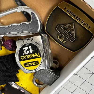 Junk Drawer Clean Out: Keys, Belt Buckle, Pad Lock etc.