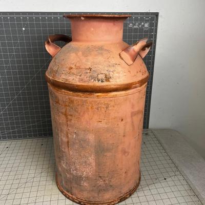 Antique Milk Can, Milky Red Color