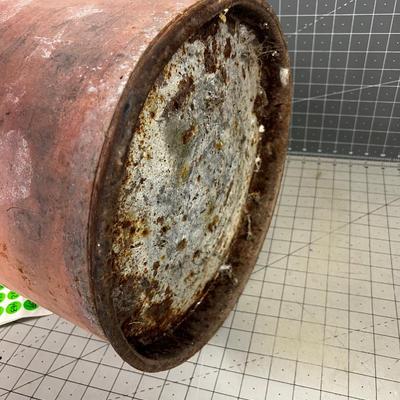 Antique Milk Can, Milky Red Color