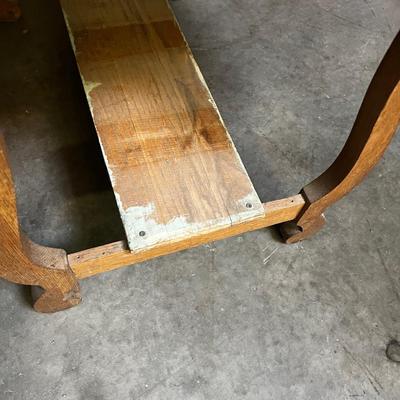 Genuine Oak Library Table with Drawer