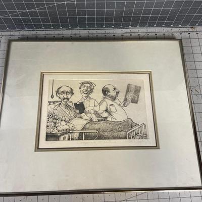 Signed Number Print Titled: Compound Fracture 