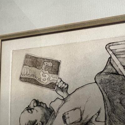 Signed Number Print Titled: Compound Fracture 