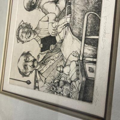 Signed Number Print Titled: Compound Fracture 