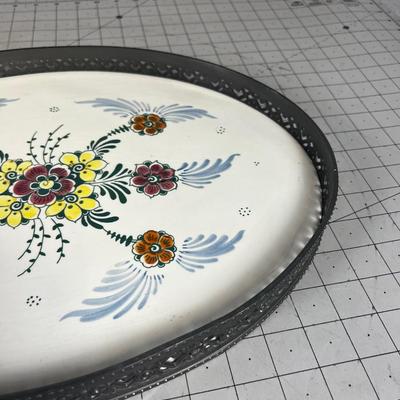 Delph Blue Hand Painted Platter 