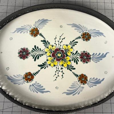 Delph Blue Hand Painted Platter 
