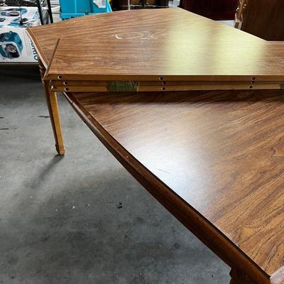 Dining Table -Formica Top Faux Pecan Finish