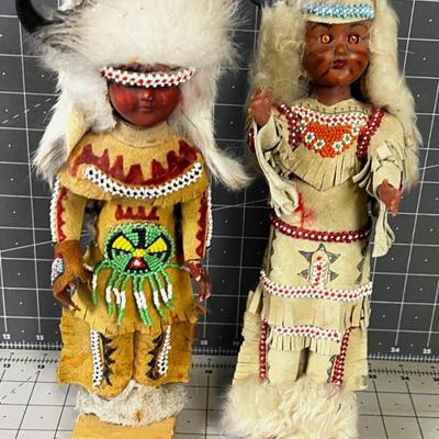 2 Native American Girl Dolls 