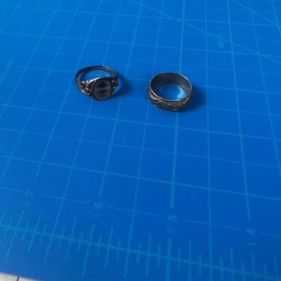 2 Gold Plated Rings Antique 