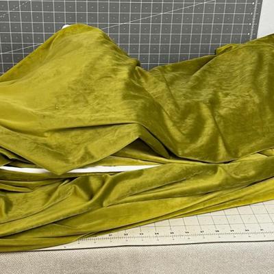 3 Green Velvet Panels of Draper