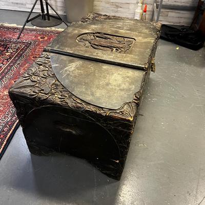 Hand Carved Chinese Camphor Wood Chest, Stunning Piece!  