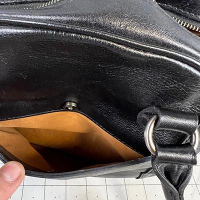 Patricia Nash Black Leather Purse with Cover Include Shoulder Strap