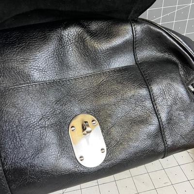 Patricia Nash Black Leather Purse with Cover Include Shoulder Strap