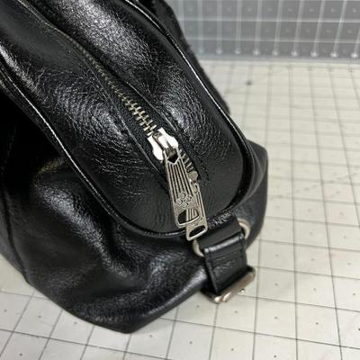 Patricia Nash Black Leather Purse with Cover Include Shoulder Strap