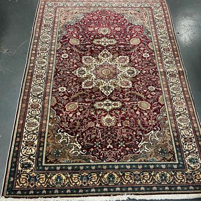 Hand Knotted Persian Rug.  Red & Blue 