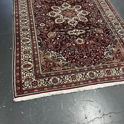 Hand Knotted Persian Rug.  Red & Blue 