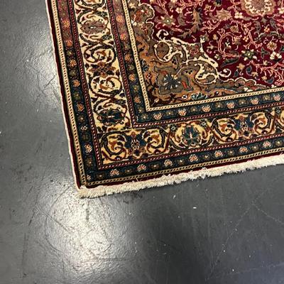 Hand Knotted Persian Rug.  Red & Blue 